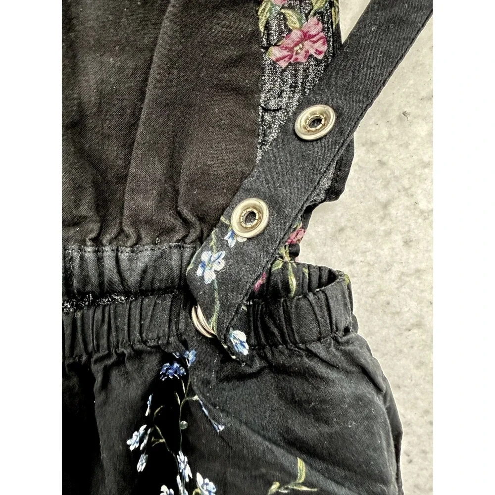 Lil Lemons by For Love and Lemons Baby Girls Floral Romper Black 3-6 M